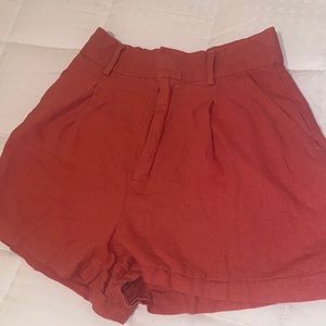 High waisted pink shorts